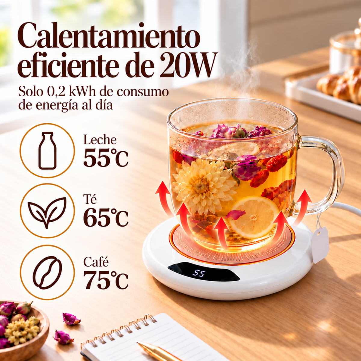 Davio HeatCup™ Calienta Tazas Digital